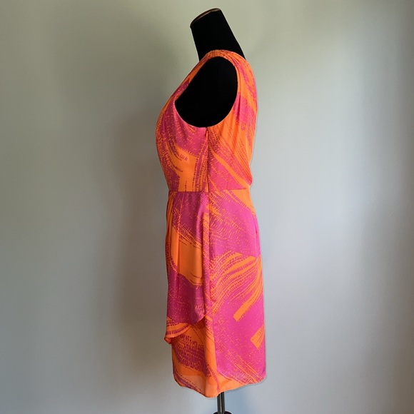 Shoshanna - Acacia Flames One Shoulder Silk Cocktail Dress - BNWT - Picture 9 of 16